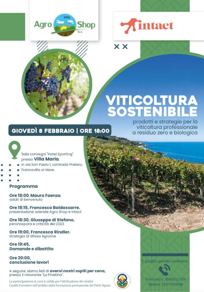 WORKSHOP: VITICOLTURA SOSTENIBILE: Prodotti e strategie per la viticoltura professionale a residuo zero e biologica